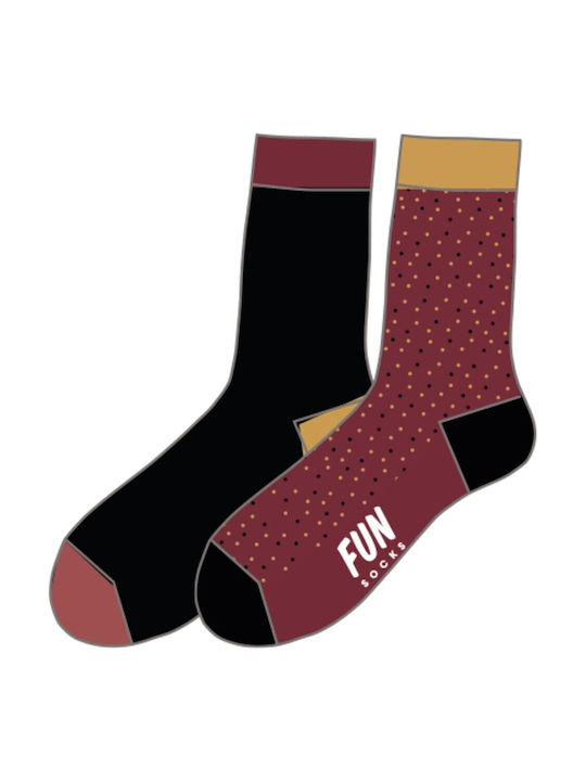 Fun Socks Κάλτσες Σκούρο Κόκκινο 2Pack