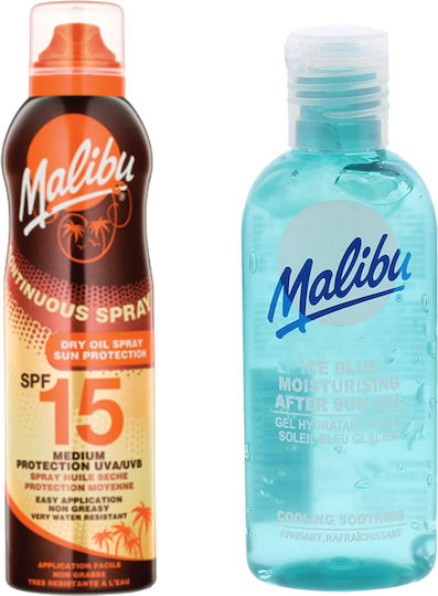 Malibu Ulei Uscat Spray SPF15 175ml + Gel After Sun 100ml