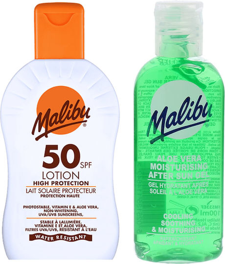 Malibu Водоустойчив Балсам SPF50 100мл + Aloe След Слънце 100мл