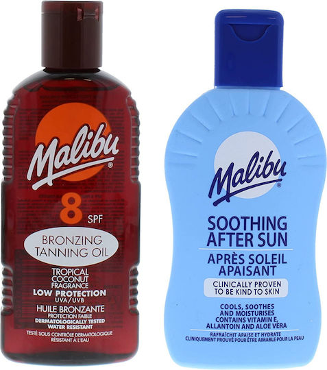 Malibu Tanning Oil Spf8 200ml + After Sun Balm 200ml