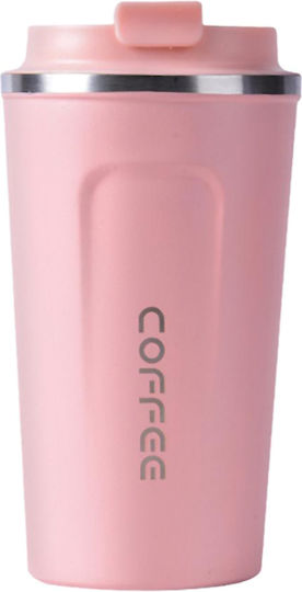Uncle George Ποτήρι Θερμός Ανοξείδωτο / Αλουμίνιο BPA Free 510ml Επιστόμιο Ροζ με Επιστόμιο