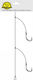 Elephant Brown Bent Double Hook 6