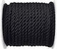 Κορδόνι Τρίκλωνο Rayon 5mm 15m T1409002 Μαύρο