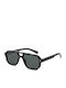 Lere Men's Sunglasses with Black Plastic Frame and Black Lens 9820C1