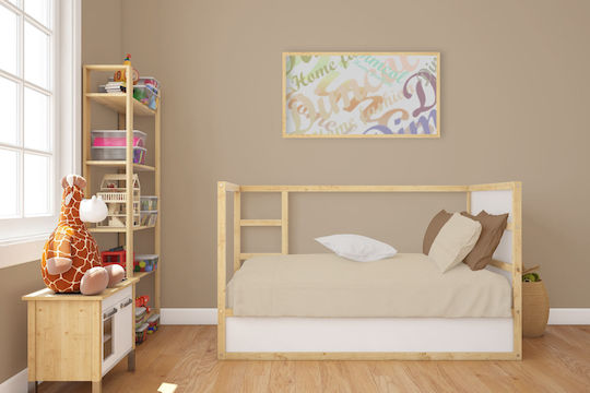 Dimcol Bebe Solid Baby Bettlaken Für Krippe Baumwolle Angepasst Beige 70x140cm
