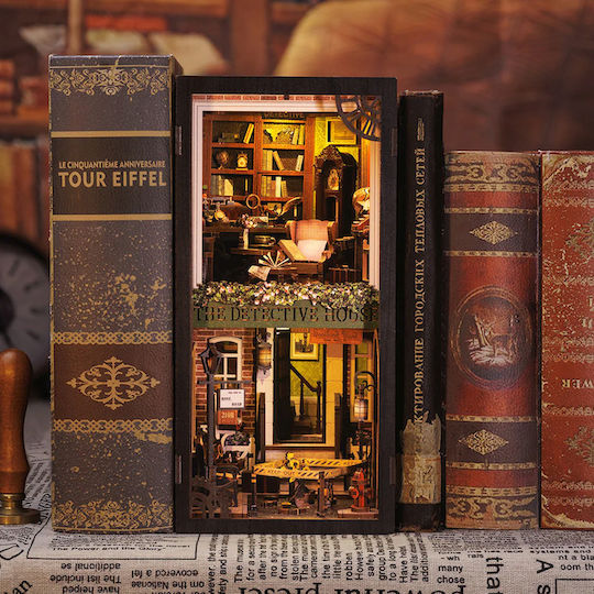 Cutebee Book Nook Kit DIY Rose Detective Agency 322pcs + LED Light