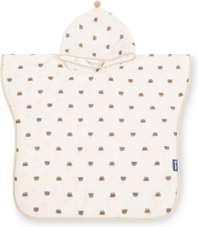 Sensillo Sensillo Baby Poncho Kapuzenbadetuch Beige 73x60cm