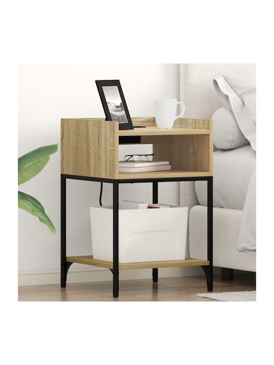 Nachttisch Metall Sonoma Oak 40x40x61cm