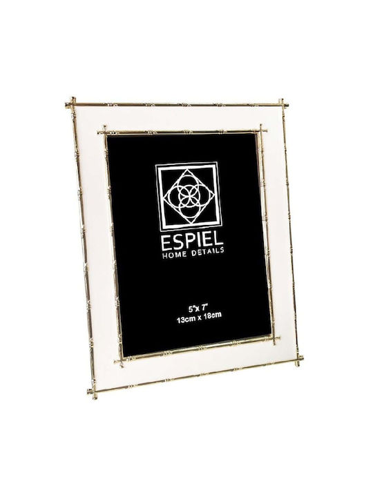 Espiel Metallic Photo Frame with White Frame