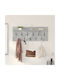 vidaXL Wooden Wall Hanger Gray 100x12x40cm 1pc