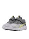 Flexfocus Kids Sneakers with Hoop & Loop Closure Gray