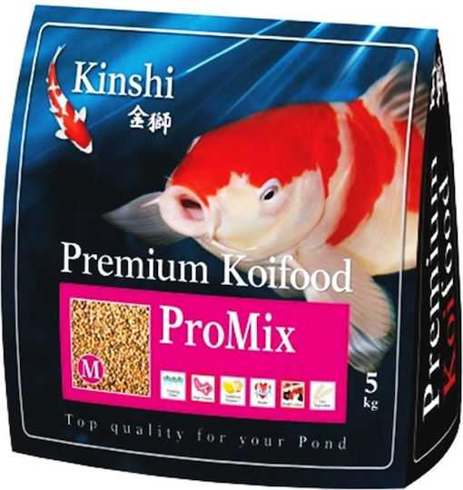 Τροφη Ψαριων Λιμνης Κοι Πελλετ Αναμικτα Kinshi Premium Koifood Promix M Τροφη Αναμικτα Πελλετ Σπεσιαλ 5 Kg