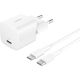 Belkin Φορτιστής με Θύρα USB-C και Καλώδιο USB-C - USB-C 25W Power Delivery Λευκός (BOOST Charge)