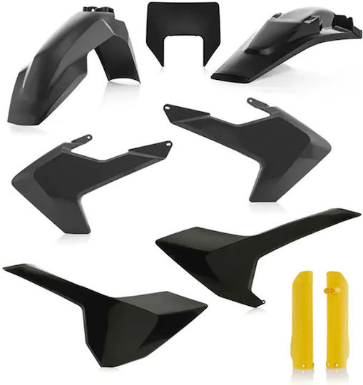 Set Piese De Motocicletă Din Plastic Acerbis Husqvarna Fe Te 17-19 Negru Galben