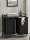 Vasagle Coș De Rufe Metalic 46lt 73x33x72cm Negru