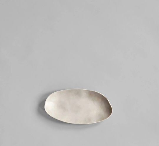 101 Copenhagen Platou Decorativ Oval Ceramică Albă 1buc 30x16x3.5buc