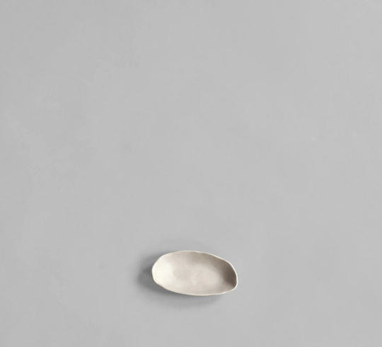 101 Copenhagen Platou Decorativ Oval Ceramică Albă 1buc 15x8x3buc