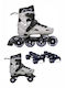 Αθλοπαιδιά Inline Αυξομειούμενα Rollers Γκρι 2 σε 1 Ενηλίκων/Παιδικά