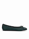 Leather Ballerinas Green
