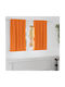 vidaXL Set Of Orange Window Curtains With Pencil Pleat 140x140cm
