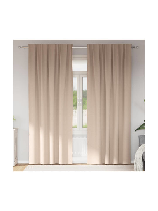 vidaXL vidaXL Vorhänge Fenster mit Tunnel Braune 140x260cm