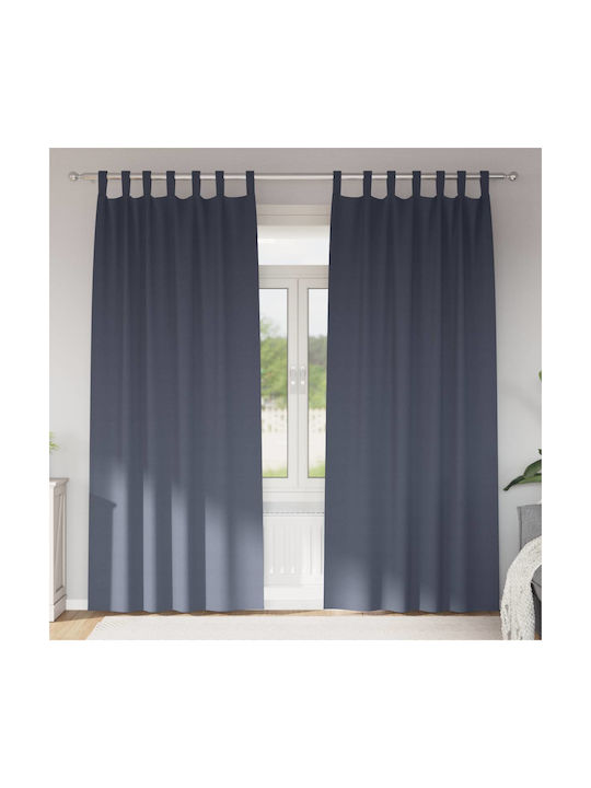 vidaXL Set Perdele Cu Bretele Gri 140x245 Cm