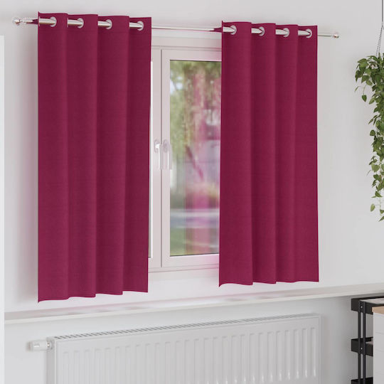 vidaXL vidaXL Vorhänge Fenster mit Grommets Rote 140x175cm