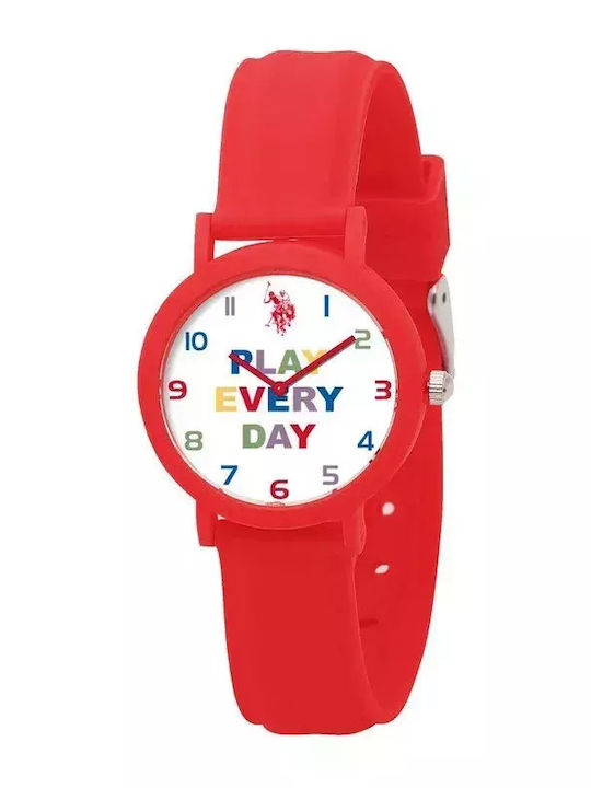 U.S. Polo Assn. Kinderuhr Rotes