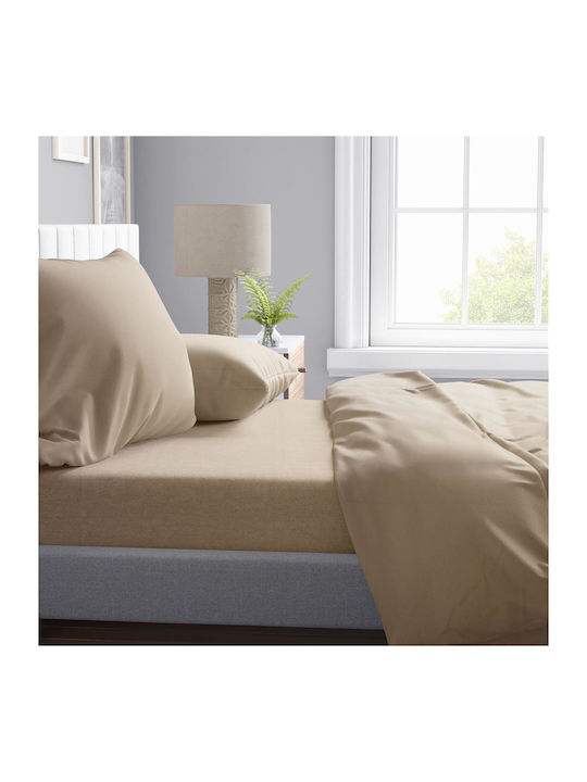 Dimcol Чаршаф Кралица 240x270см. Solid 502 Beige