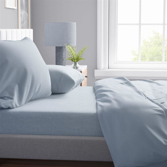 Dimcol Set Super dublu 4buc 240x270cm Solid 505 Light Blue-grey