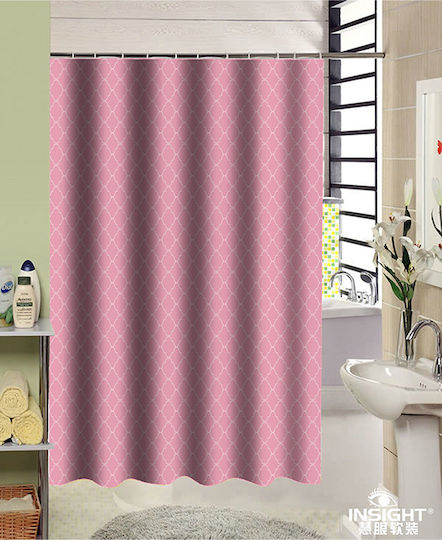 Δίζας Κουρτίνα Μπάνιου 180x180cm Pink