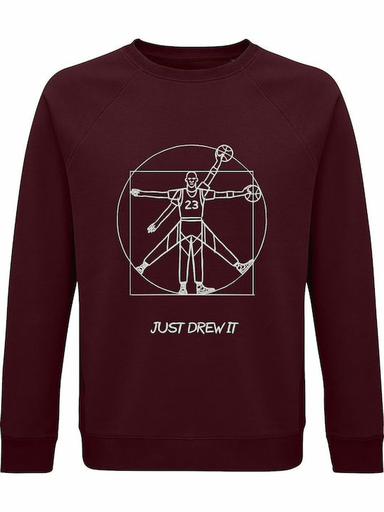 Sweatshirt Unisex Organic "just Drew It Jordan"...
