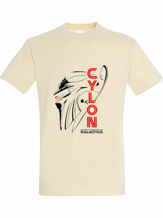 T-shirt Unisex "cylon Battlestar Galactica" Cream
