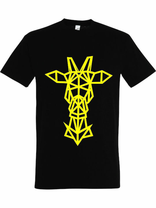 T-shirt Unisex " Reindeer Origami " Black
