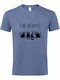 Unisex Bio T-Shirt "Ew People Cats Talking" Blau