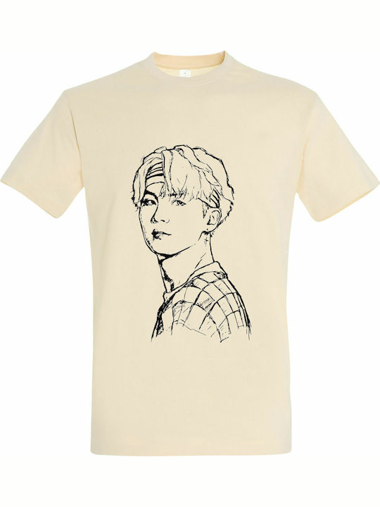 Унисекс T-shirt Bts Kim Kpop Крем