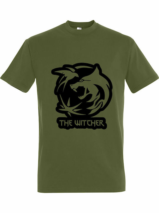 T-shirt Unisex " Witcher Logo " Light Army