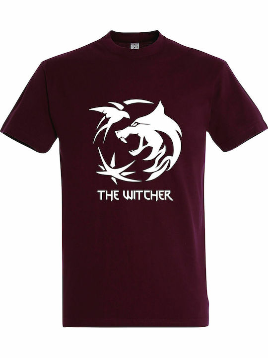 T-shirt Unisex " Witcher Logo " Burgundy
