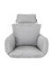 Garden Chair Cushion with Backrest Gray