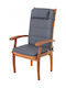 Garden Chair Cushion with Backrest Blue