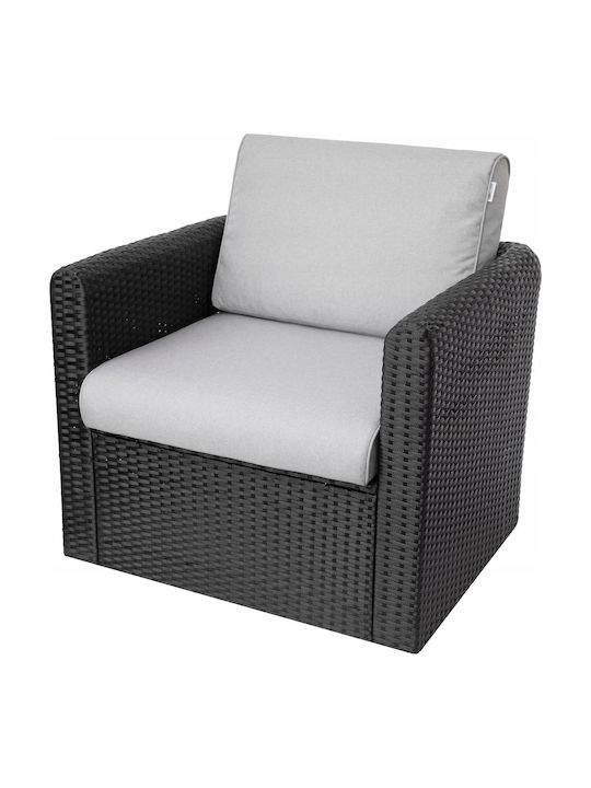Garden Chair Cushion with Backrest Gray
