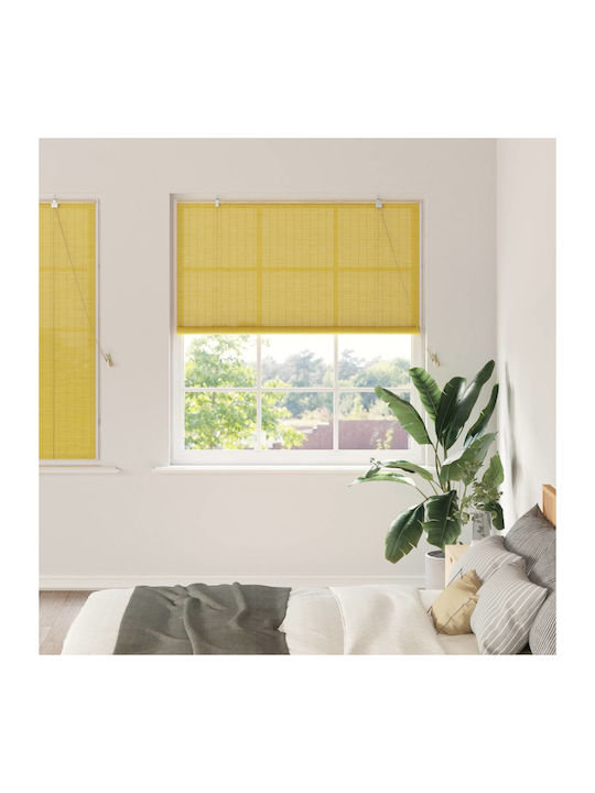 vidaXL Shade Blind Bamboo in Yellow Color L140x...