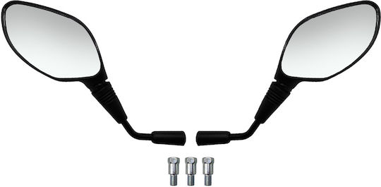 Mht Racing Καθρέπτες Μοτοσυκλέτας για Honda PCX 125 2τμχ Μαύρο