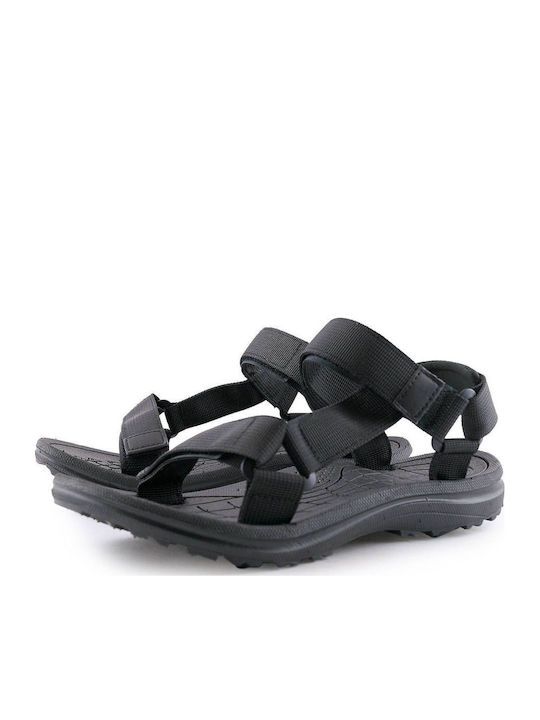 475383 Love4shoes Flache Sandalen Für Damen Schwarz