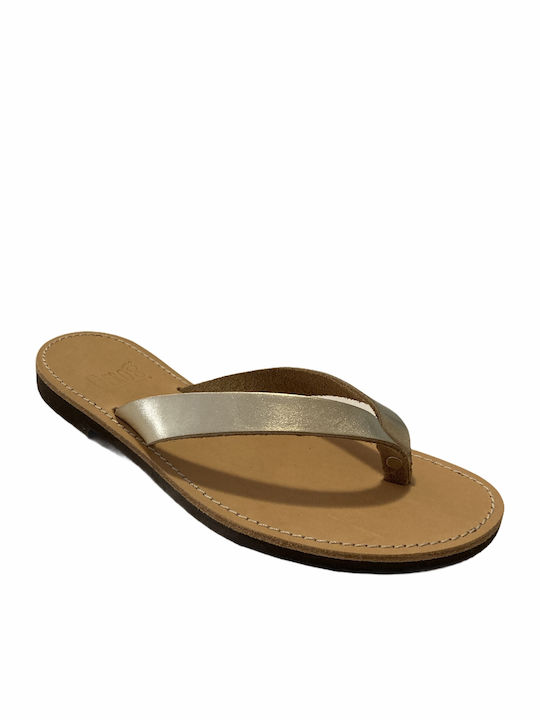 Veces Greek 100% Sandale Casual Damă Din Piele Handmade Cod Dihalo Aur