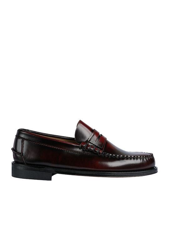 Sea City City Leather C347700 Cherry Men's Moccasin