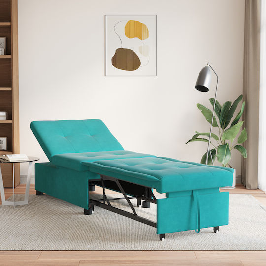Relaxsessel Samt Turquoise 191x67x82cm