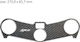 Schutz Dekorative Aufkleber für Lenkerplatte Ppsk10p/pr3148 Kawasaki Zx6r-636 2003 Bis 2004
