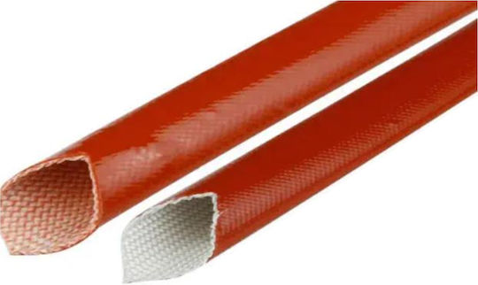 Kabel Schutzvorrichtungen Glasfaser Hochtemperaturbeständig 105°C PVC-Beschichtung Ø10mm Rote 1 Meter
