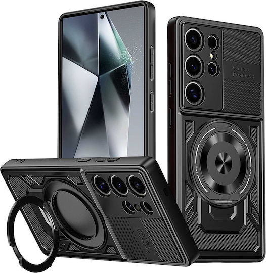 Techsuit Umschlag Rückseite Silikon Schwarz (Redmi Note 14 Pro 5G / Poco X7)